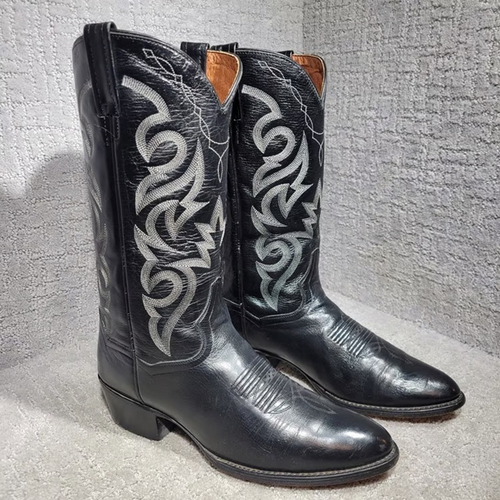 Dan Post Milwaukee Vintage men's cowboy boots in black leather
